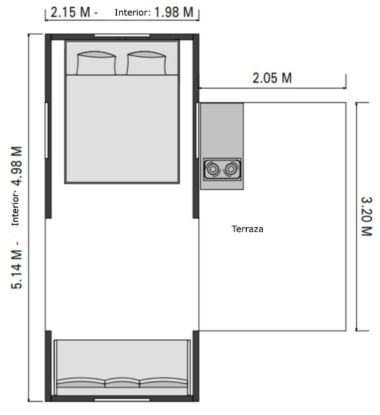 
 plano del campista un dorm